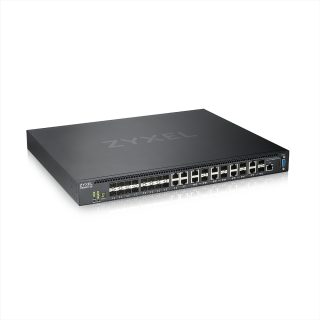 ZyXEL XS3800-28, 28-портов 10GbE L2+ управляем комутатор Nebula Flex Pro (двойно AC, 1 година NCC Pro pack лиценз в комплект)
