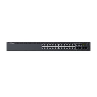 Комутатор Dell Networking S3124P, L3, PoE+, 24x 1GbE, 2x Combo, 2x 10GbE SFP+ фиксирани порта, Stacking, IO към PSU air, 1x 715W AC PS, 1Y PS NBD, 210-AIMO