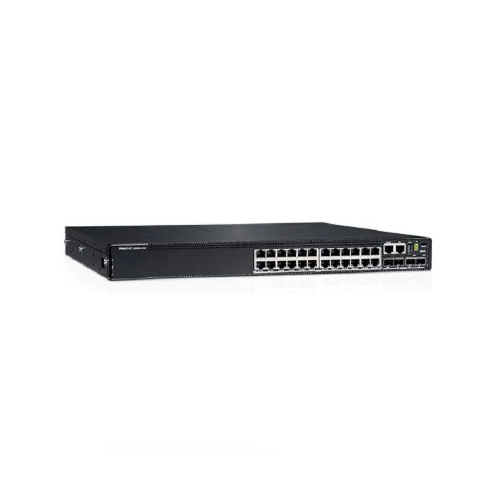 Dell EMC PowerSwitch N2224X-ON, 24x1/2.5G, 4x25G, 2x40G Stacking, 1xAC PSU, IO/PS airflow, OS6, Lifetime Limited Hardware Warranty