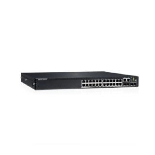 Dell EMC PowerSwitch N2224X-ON, 24x1/2.5G, 4x25G, 2x40G Stacking, 1xAC PSU, IO/PS airflow, OS6, Lifetime Limited Hardware Warranty