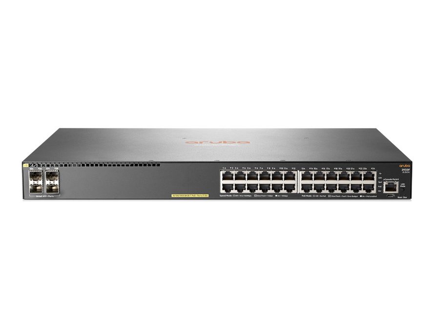 HPE Aruba Networking 2930F 24G PoE+ 4SFP+ TAA-съвместим комутатор