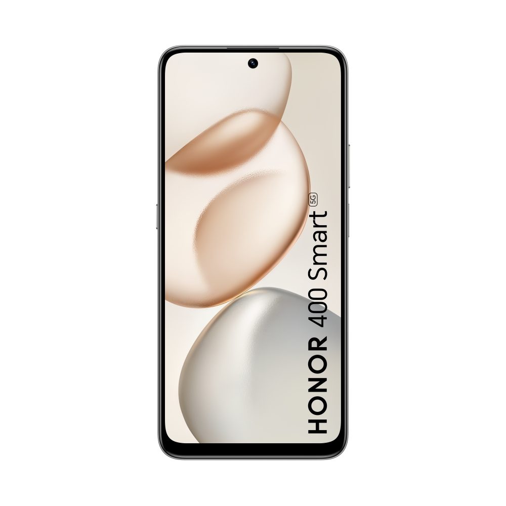 Honor 400 Smart Meteor Silver, Logan-N31F, 5G, 6.77" TFT LCD, 1610x720, Qualcomm Snapdragon 6s Gen 3 (2x2.3GHz+6x2GHz), 4GB, 128GB, 50+2MP/5MP, 6500mAh, FPT, BT, USB Type-C, IP64, Android 15, MagicOS 9.0
