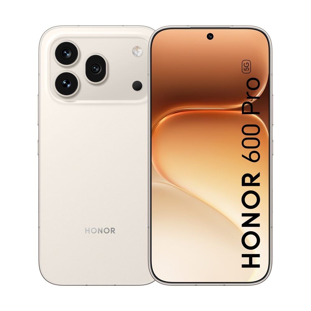 Honor 600 Pro Golden White, 6.57" 120Hz Amoled прав дисплей, 2728x1264, Qualcomm Snapdragon 8 Elite (2x4.32GHz+6x3.53GHz), 12GB, 512GB, 200+50+12MP/50MP, 6400mAh, Google Gemini, FPT, BT, USB Type-C, Android 16, AI - powered MagicOS