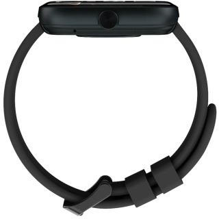 Смарт часовник HiFuture Lume Black, 1.85" IPS, двуядрен процесор, авиационен ултралек алуминиев корпус, Bluetooth обаждания, 3D потребителски интерфейс, водоустойчивост 1ATM, 24/7 сензор за пулс и кислород в кръвта, 100+ спортни режима, до 7 дни употреба