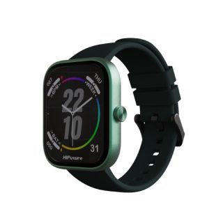 Смарт часовник HiFuture Lume Тъмнозелен, 1.85" IPS, двуядрен процесор, авиационен ултралек алуминиев корпус, Bluetooth разговори, 3D потребителски интерфейс, водоустойчивост 1ATM, 24/7 мониторинг на пулс и кислород в кръвта, 100+ спортни режима, до 7 дни употреба