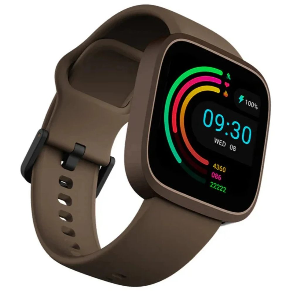 Смарт часовник HiFuture Edge Brown, 1.72" HD дисплей, двуядрен процесор, Bluetooth обаждания, 1ATM водоустойчивост, 24/7 сензор за пулс и кръвен кислород, 100+ спортни режима, до 7 дни батерия