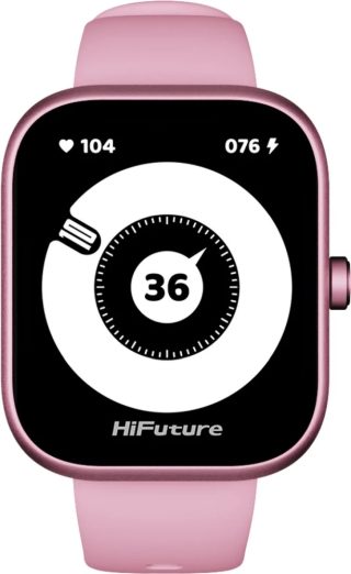Смарт часовник HiFuture Lume Pro Pink, 1.85" AMOLED, Always on Display, двуядрен процесор, ултралек авиационен алуминиев корпус, Bluetooth разговори, 3D интерфейс, водоустойчивост 1ATM, 24/7 сензор за пулс и кислород в кръвта, 100+ спортни режима, до 7 дни батерия
