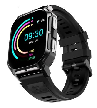 Смарт часовник HiFuture Ultra 3 Black, 2.0" IPS, 240x296, Bluetooth разговори, IP68 водоустойчив, 24/7 сензор за пулс и кислород в кръвта, до 7 дни употреба, 100+ спортни режима