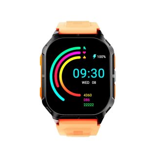 Смарт часовник HiFuture Ultra 3 Black Orange, 2.0" IPS, 240x296, Bluetooth разговори, IP68 водоустойчив, 24/7 истински сензор за пулс и кислород в кръвта, до 7 дни ежедневна употреба, 100+ спортни режима