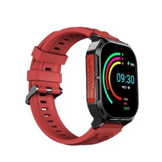 Смарт часовник HiFuture Ultra 3 Black Red, 2.0" IPS, 240x296, Bluetooth разговори, IP68 водоустойчив, 24/7 сензор за пулс и кислород в кръвта, до 7 дни ежедневна употреба, 100+ спортни режима