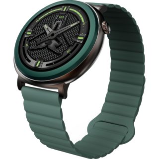 Смарт часовник HiFuture Aurora Тъмнозелен, 1.43" AMOLED, 466*466, Dual Core & Syntra AI, Bluetooth разговори, IP68 водоустойчив, 24/7 сензор за пулс и кислород в кръвта, до 10 дни употреба, магнитна каишка