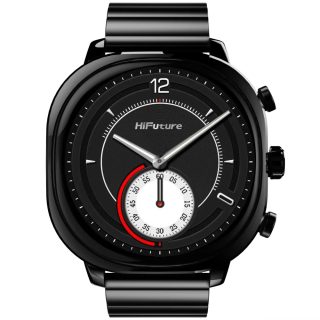 Смарт часовник HiFuture AIX Black, 1.43" AMOLED, 466x466, Bluetooth разговори, 1ATM водоустойчив