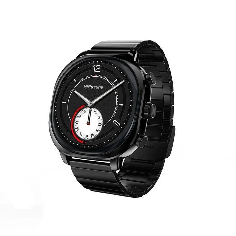 Смарт часовник HiFuture AIX Black, 1.43" AMOLED, 466x466, Bluetooth разговори, 1ATM водоустойчив