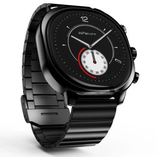 Смарт часовник HiFuture AIX Black, 1.43" AMOLED, 466x466, Bluetooth разговори, 1ATM водоустойчив