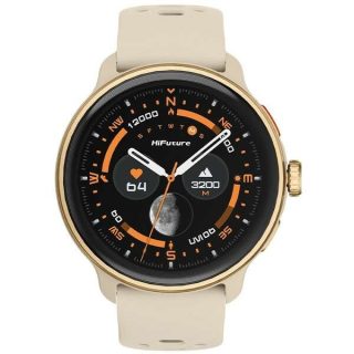 Смарт часовник HiFuture Vela Latte, 1.43" AMOLED, GPS + компас + висотомер, 466*466, локална музика, AI треньор, Bluetooth разговори, 5ATM водоустойчив, сензор за пулс и кислород в кръвта, до 10 дни батерия