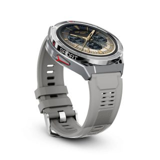 Смарт часовник HiFuture Active Silver, 1.43" AMOLED, двубандов GPS + компас + алтиметър 466x466, захранван от Dual Core и Syntra AI, Bluetooth разговори, 5ATM водоустойчивост, 24/7 истински сензор за сърдечен ритъм и кислород в кръвта, до 10 дни ежедневна употреба