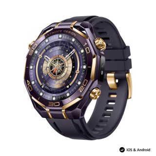 Huawei Watch Ultimate Design Royal Gold, Long-B69, Purple ceramic bezel with 18K gold