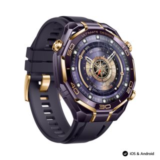 Huawei Watch Ultimate Design Royal Gold, Long-B69, Purple ceramic bezel with 18K gold