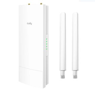 Cudy AP1200 Outdoor WiFi външна точка за достъп AC1200 867Mbps на 5GHz + 300Mbps на 2.4GHz, 1 x 100Mbps RJ45, 24V passive PoE, IP65 водоустойчив, мълниезащита, включен passive PoE адаптер