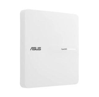 Asus Business PoE Access Point ExpertWiFi EBA63, AX3000, Dual-Band, Quad-Core 1.7GHz CPU, 256MB/512MB Flash/RAM, Gigabit, OFDMA, Beamforming, WPA, WPS, SSH, 5 SSIDs, SDN, PoE & PoE+, wall mounting/ceiling, White