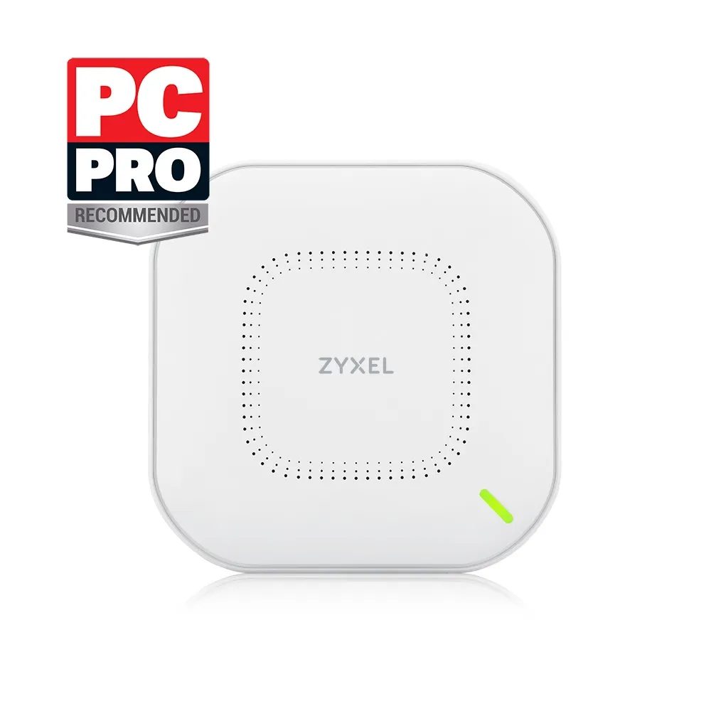 ZyXEL WAX630S Аксес-пойнт, 802.11ax 4x4 Smart Antenna, Single Pack, EU/UK, 1 година NCC Pro лиценз