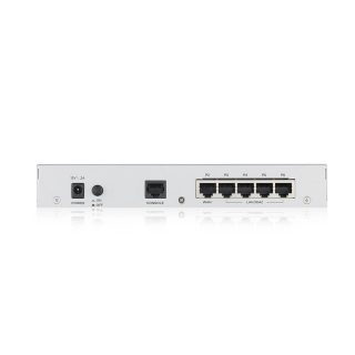 ZyXEL USG FLEX 50 HP защитна стена, 5 Gigabit потребителски порта, 1*1G PoE+, 1*USB с 1 година Gold Security Pack