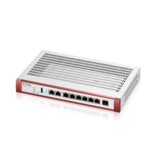 Защитна стена ZyXEL USG FLEX 200 H, дефинируеми портове 2*2.5G и 6*1G, 1*USB с 1-годишен Gold Security Pack
