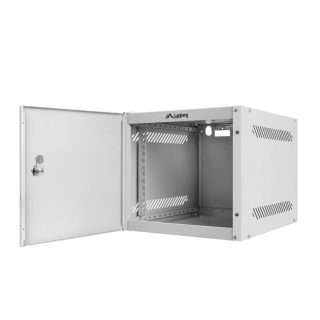 Lanberg rack cabinet 10" wall-mount 4U / 280x310 for self-assembly (flat pack) with metal door, grey