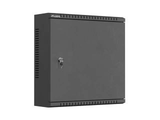 Lanberg TPR 10" Монтажен шкаф с мрежеста плоча 400 x 400 x 140 Черен (сглобен)