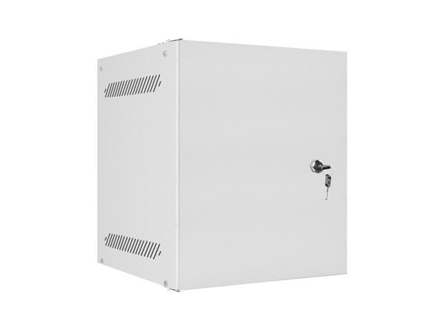LANBERG комуникационен шкаф 10" за стенен монтаж 6U/280x310 за самостоятелно сглобяване с метална врата, сив (плосък пакет)
