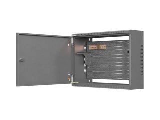 Lanberg TPR 10" & 19" Монтажен шкаф с мрежеста плоча 560 x 420 x 180 Черен (сглобен)