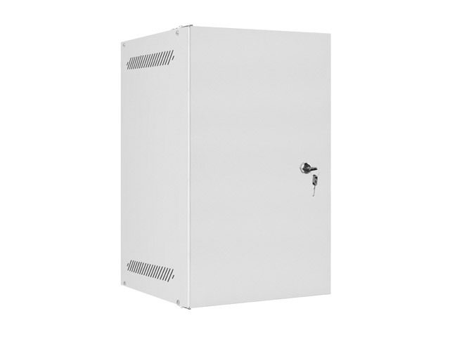 Lanberg rack cabinet 10" wall-mount 9U / 280x310 self-assembly flat pack with metal door, grey