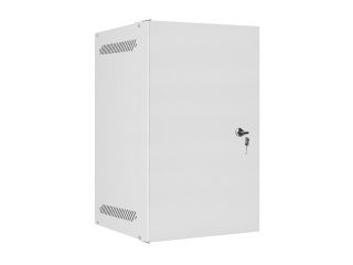 Lanberg rack cabinet 10" wall-mount 9U / 280x310 self-assembly flat pack with metal door, grey
