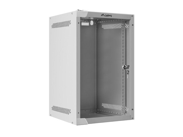 LANBERG комуникационен шкаф 10'' за стенен монтаж 9U / 280x310 за самостоятелно сглобяване (плосък пакет), сив