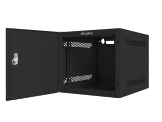 Lanberg rack cabinet 10" wall-mount 6U / 280x310 for self-assembly with metal door (flat pack), black