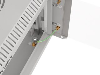 LANBERG комуникационен шкаф 10" стенен 6U/300x300 (плосък пакет) със стъклена врата, сив