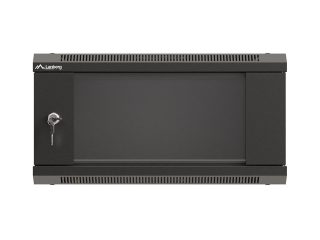 Lanberg rack cabinet 19" wall-mount 4U/540x350 (flat pack) with glass door black