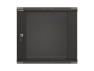 Lanberg rack cabinet 19" wall-mount 9U/540x350 (flat pack) with glass door black