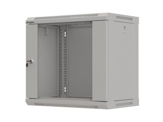 Lanberg rack cabinet 19" wall-mount 9U/540x350 (flat pack) with glass door grey