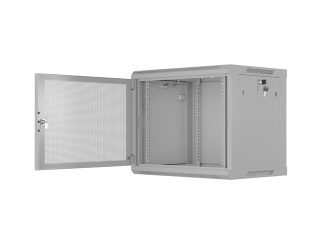 Lanberg rack cabinet 19" wall-mount 9U/600x450 with perforated door grey (flat pack)