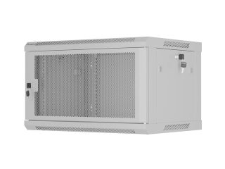 LANBERG комуникационен шкаф 19" за стенен монтаж 6U/600x450 с перфорирана врата, сив (разглобяем)