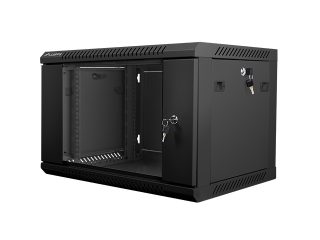 Lanberg rack cabinet 19" wall-mount 6U / 600x450 for self-assembly (flat pack), black