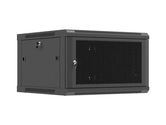 Lanberg rack cabinet 19" wall-mount 6U / 600x600 for self-assembly (flat pack), black