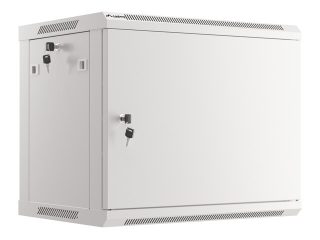 Lanberg rack cabinet 19" wall-mount 9U/600x450 for self-assembly with metal door grey (flat pack)