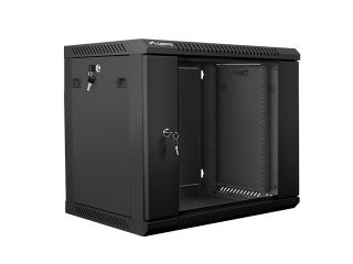 LANBERG комуникационен шкаф 19" за стенен монтаж 9U / 600x450 за самостоятелно сглобяване (плосък пакет), черен