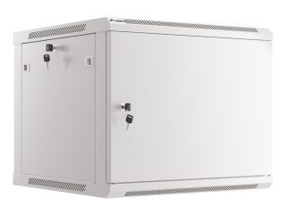 Lanberg rack cabinet 19" wall-mount 9U/600x600 for self-assembly with metal door grey (flat pack)