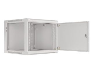 Lanberg rack cabinet 19" wall-mount 9U/600x600 for self-assembly with metal door grey (flat pack)