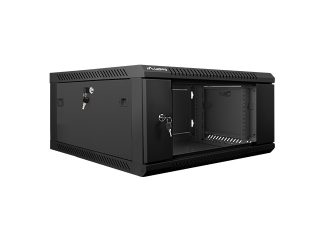 Lanberg rack cabinet 19” wall-mount 4U / 600x600 for self-assembly (flat pack), black
