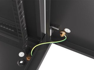 LANBERG комуникационен шкаф 19" за стенен монтаж 12U/600x600 за самостоятелно сглобяване с метална врата черен (плосък пакет)