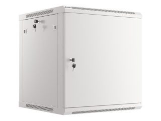 Lanberg rack cabinet 19" wall-mount 12U/600x600 for self-assembly with metal door grey (flat pack)